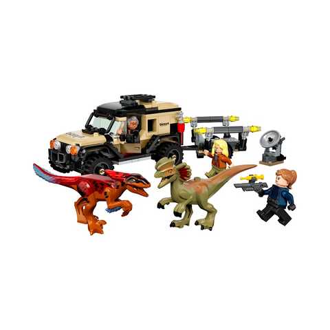 Lego - Jurassic World -  Le Transport Du Pyroraptor Et Du Dilophosaurus
